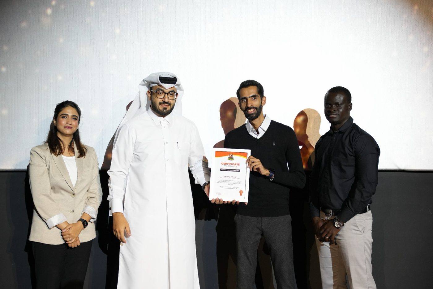 We Bring Delivery receiving the Best Delivery Partner Award from Talabat Qatar, 2025